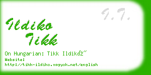 ildiko tikk business card